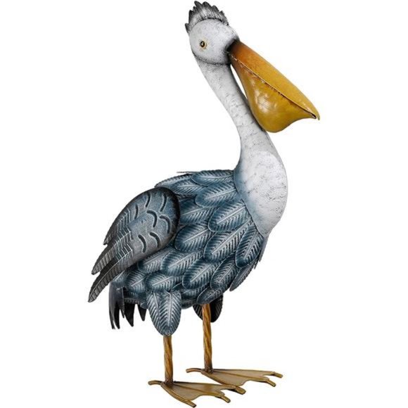 Pelican Outdoor Decor, 16.5" Coastal Ocean Bird Garden Statues & Sculptures - Picture 6 of 7